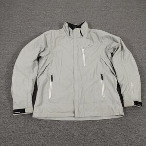 RS Taichi Jacket‎ Mens Large Gray Motorcycle Riding Coat Full Zip Biker Street